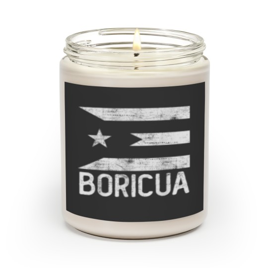 Discover boricua black Puerto Rico flag hispanic heritage month Scented Candles