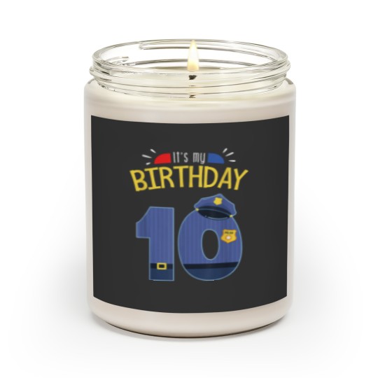 Discover 10th Birthday 10 Year Old Police Officer Uniform Scented Candles