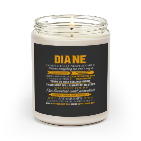 Discover DIANE completely unexplainable name  Front Print 1kfeme Scented Candles