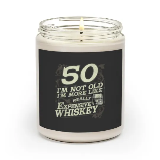 Discover 50 Years Old Whiskey Bourbon 50th Birthday Whiskey Drinker Scented Candles