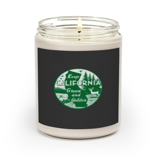 Discover 1960s Keep CaliforniaGreen and Golden Scented Candles