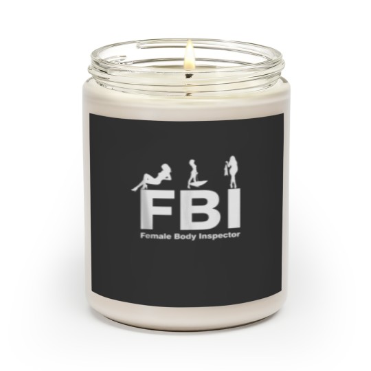 Discover FBI Female Body Inspector Club Party Dad Joke Fathers Day Scented Candles