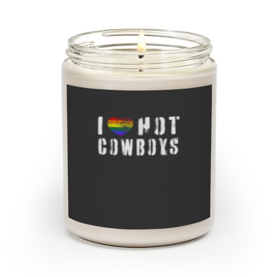 Discover I Love Hot Cowboys I Heart Cowboys Country Western LGBT Gay Scented Candles