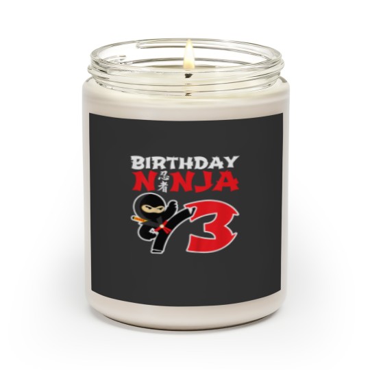 Discover Kids Birthday Ninja Shirt 3 Year Old Ninja Birthday Party Theme Scented Candles