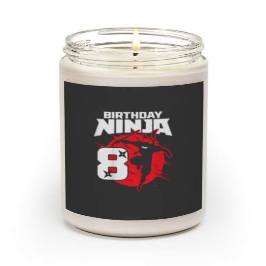 Discover Kids Birthday Ninja 8th Birthday Little Ninja Is 8 Year Old Boys Scented Candles