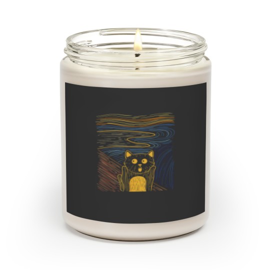 Discover The Scream Funny Art Painting Cat Edvard Munchs Parody 7022 Scented Candles