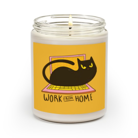 Discover Work From Home And Love Your Cat - Work From Home Cat - Scented Candles
