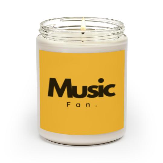 Discover Music fan,Love music,Minimalist,Black and white designe Scented Candles
