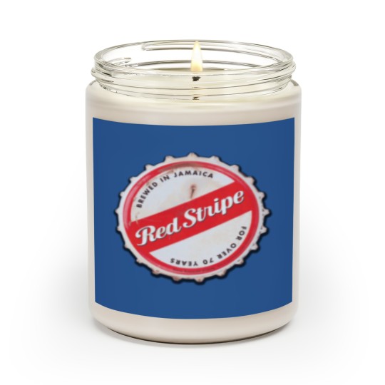 Discover Red Stripe Bottle Cap Scented Candles