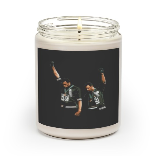 Discover 1968 Black Power Salute Illustration Classic T-Shi Scented Candles
