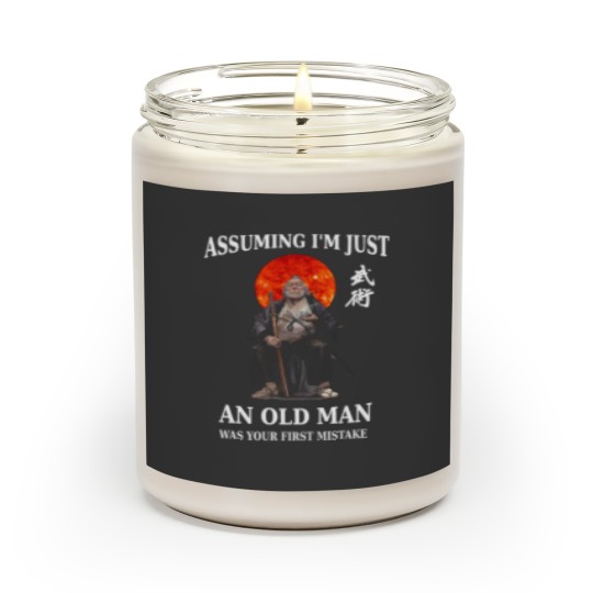 Discover Beware of an old man in a profession where men Scented Candles