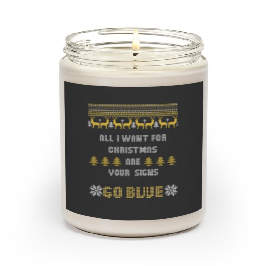 Discover Michigan Football All I Want For Christmas Are Your Signs Scented Candles