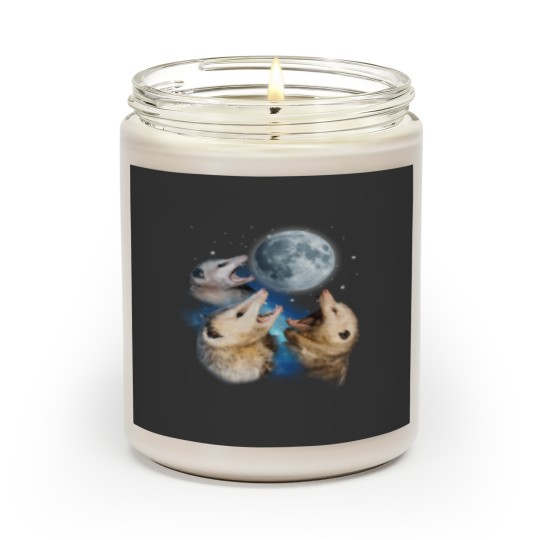 Discover Three Possum Howling At Moon - Funny Opossum Lovers Costume Scented Candles