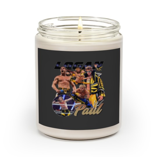 Discover Vintage 90s Graphic Style Logan Paul Scented Candles, Logan Paul Vintage Scented Candles Professional Wrestler Gift