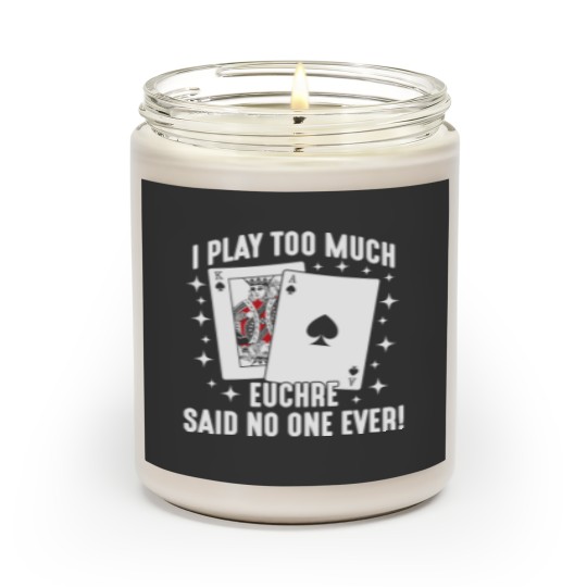 Discover Euchre Card Game Player Game Night gambler Scented Candles