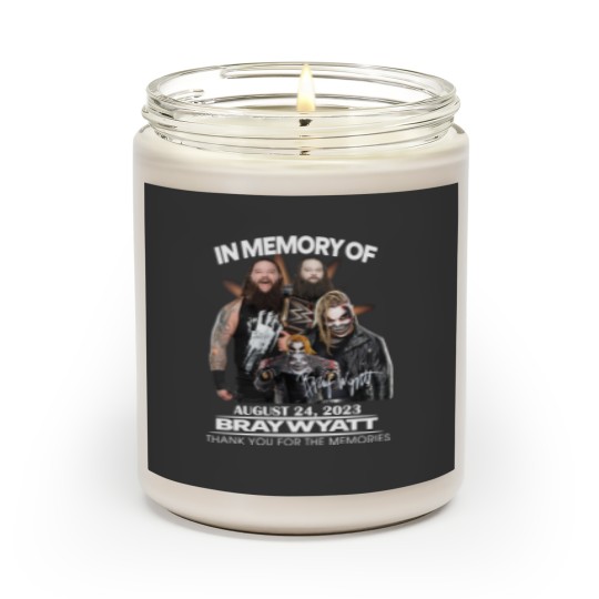 Discover In Memory Of August 24 Scented Candles, 2023 Bray Wyatt Thank You Scented Candles