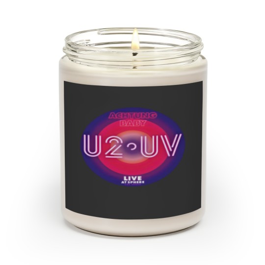 Discover U2 Las Vegas Scented Candles,U2 Ultraviolet Sphere 2023,U2 UV logo,U2 Live at Sphere