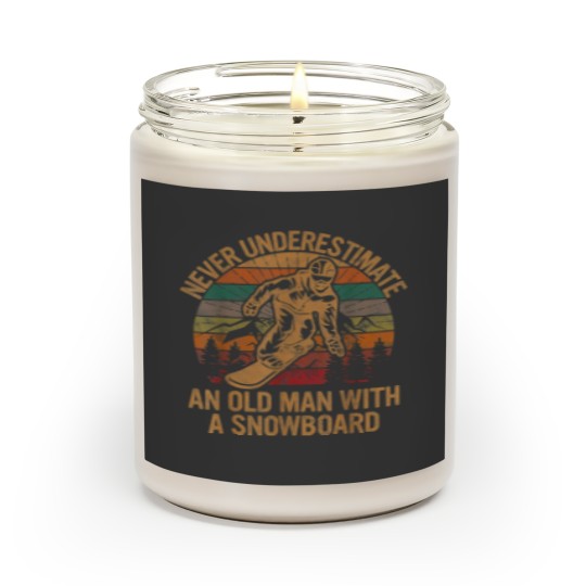 Discover Never Underestimate An Old Man With A Snowboard Scented Candles