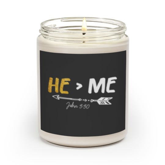 Discover He Is Greater Than Me Scented Candles
