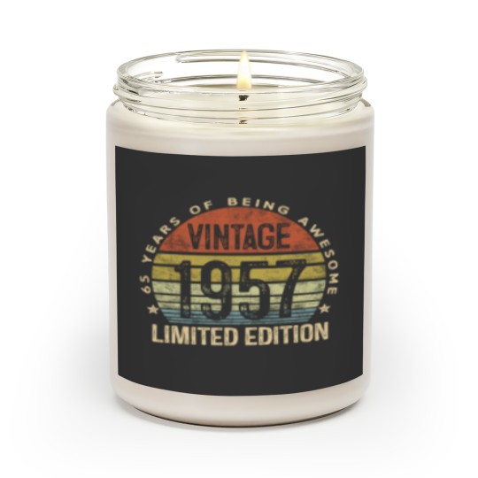 Discover 65 Year Old Gifts Vintage 1957 Limited Edition 65th Birthday Scented Candles