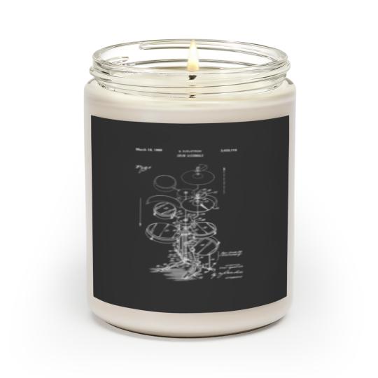 Discover Drummer Gift Idea - Drum Assembly Kit Blueprint - Drummer Gift Idea - Scented Candles