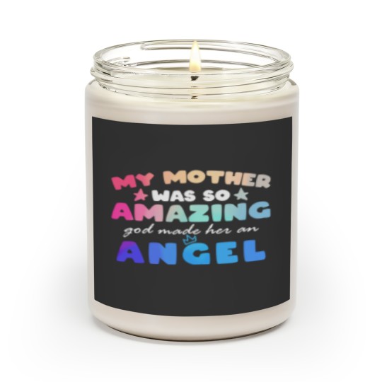 Discover Funny Mother's Day Scented Candle - My Mother is an Angel