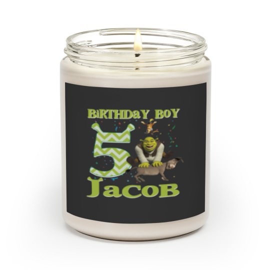 Discover Shrek Birthday Scented Candles, Green Ogre Cartoon Custom Personalized Boy Girl Birthday Scented Candles