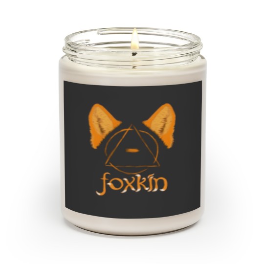 Discover Foxkin therian theta-delta with fox ears Sticker Scented Candles
