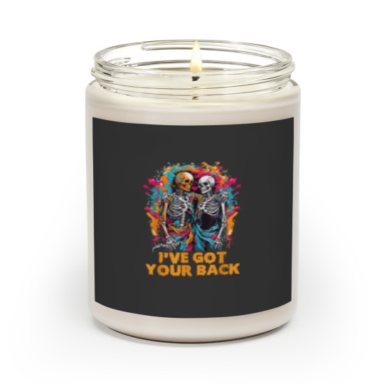 Discover Ive Got Your Back Funny Halloween Skeletons Skull Men Women 5919 Scented Candles