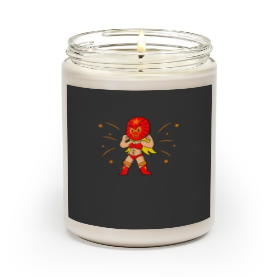 Discover The wrestler Lucha Libre Mexico luchadora comic Scented Candles