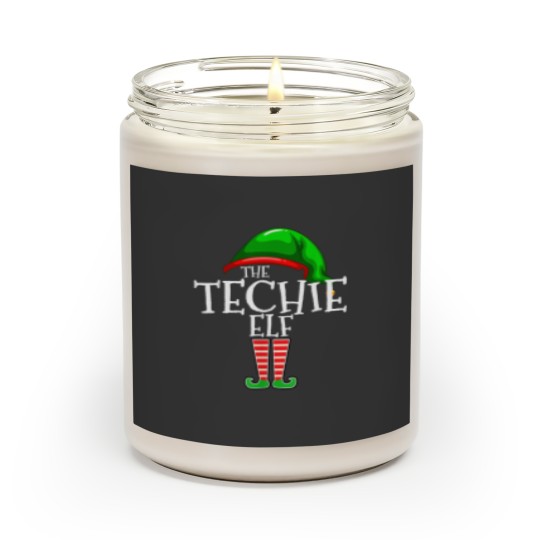 Discover The Techie Elf Family Matching Group Christmas Gift Funny Scented Candles