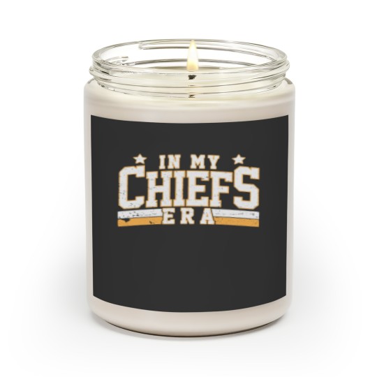 Discover In My Chiefs Era Scented Candles Travis Kelce Swift Scented Candles Football Chiefs Jersey