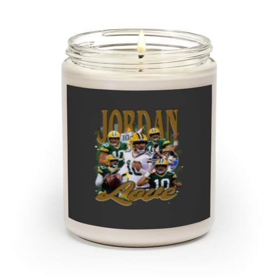 Discover Vintage 90s Graphic Style Jordan Love Scented Candles, Jordan Love Vintage Scented Candles, American Football Gift