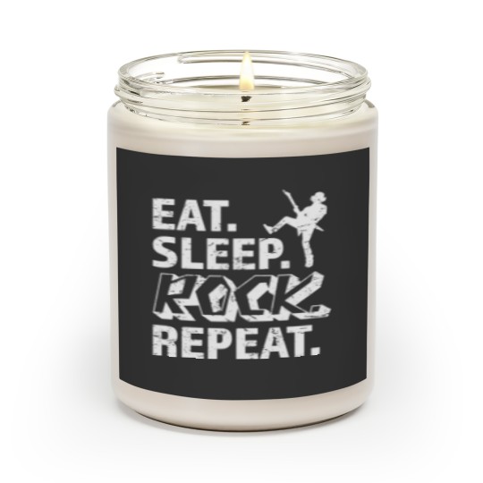 Discover Eat Sleep Rock Repeat Metal Music Rocker Headbanger Scented Candles