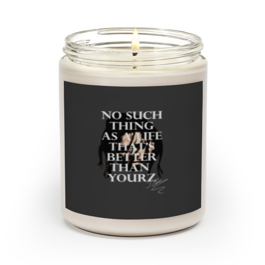 Discover J Cole Dreamville Love Yourz Lyrics Graphic Scented Candles Front and Back
