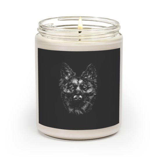 Discover German Shepherd Monochrome Scented Candles Scented Candles