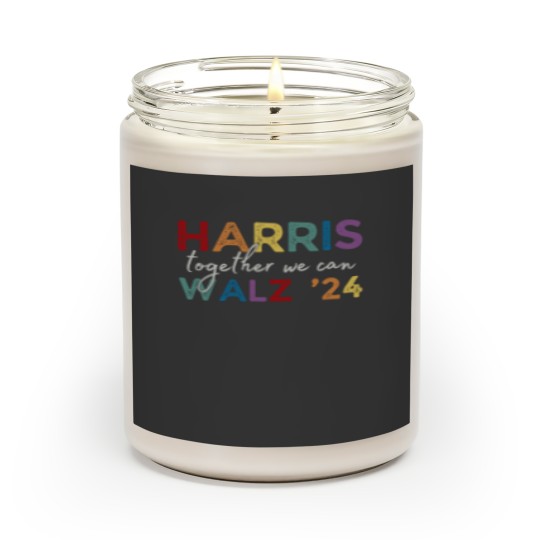 Discover Harris Walz V-Neck Scented Candle 2024 - Kamala