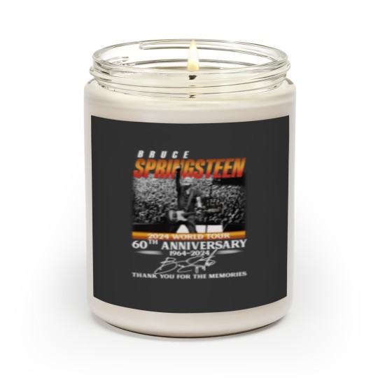 Discover Bruce Springsteen 2024 Tour Scented Candles, Bruce Springsteen 60th Anniversary Scented Candles