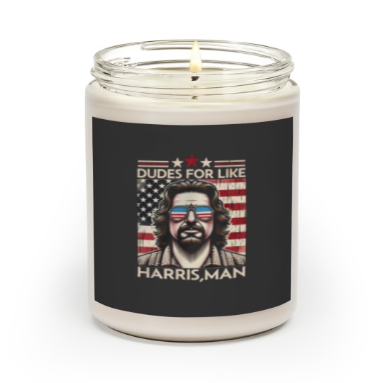 Discover Dudes for like Harris Man Scented Candles, White Dudes for Harris, White for Kamala Harris 2024 Scented Candles