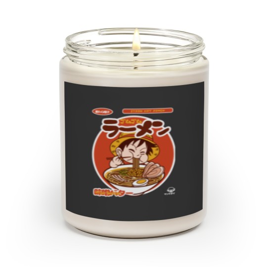 Discover Luffy chibi eating Ramen Scented Candles