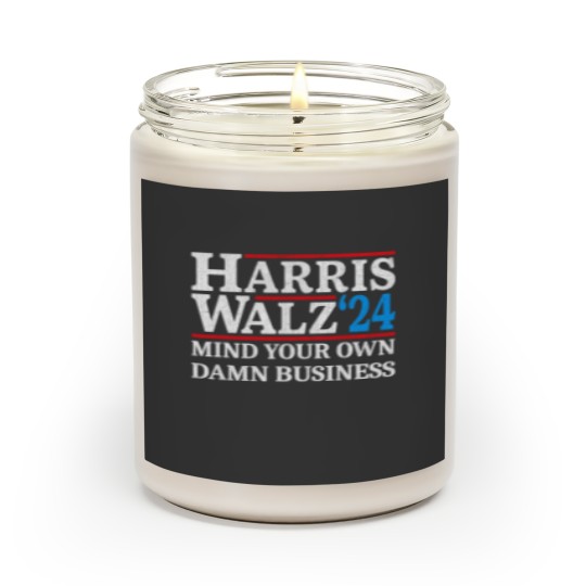 Discover Harris Walz Waltz 2024 Mind Your Own Damn Business Scented Candles