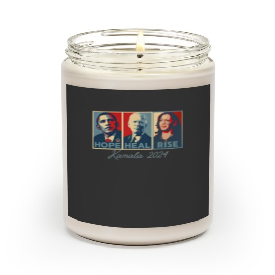 Discover Hope Heal RISE, Kamala Harris 2024 Scented Candles, Support for First Woman American President