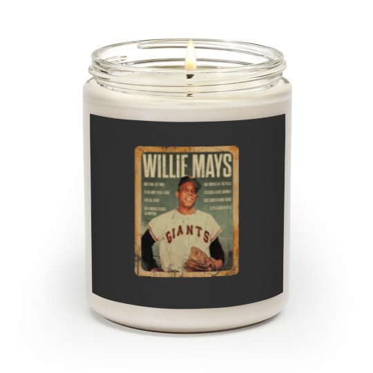 Discover Vintage Willie Mays Baseball Scented Candles, Willie Mays Tribute Scented Candles