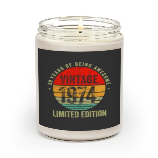 Discover Vintage 1974, 1974 vintage birthday, 50 birthday Scented Candles