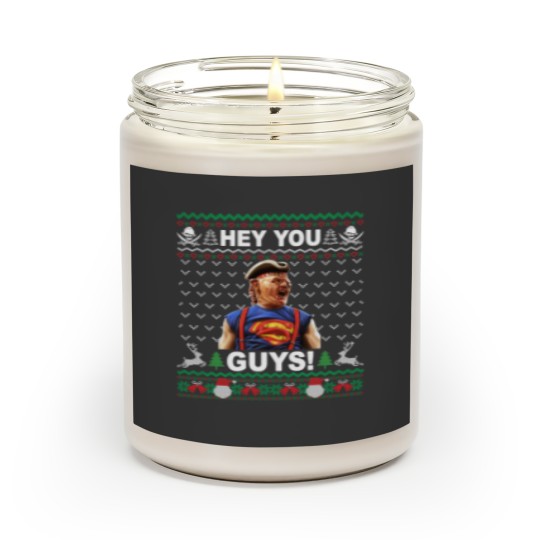 Discover Hey You Guys Movie Quotes Scented Candles, Sloth Goonies Funny Christmas Scented Candles