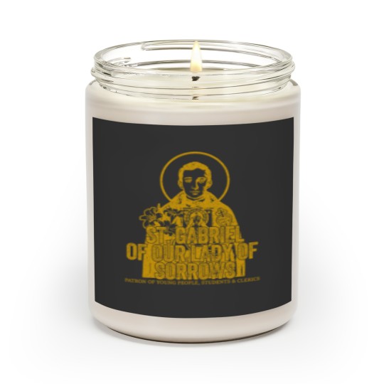 Discover catholicism gold st gabriel of our lady of sorrows saint Scented Candles