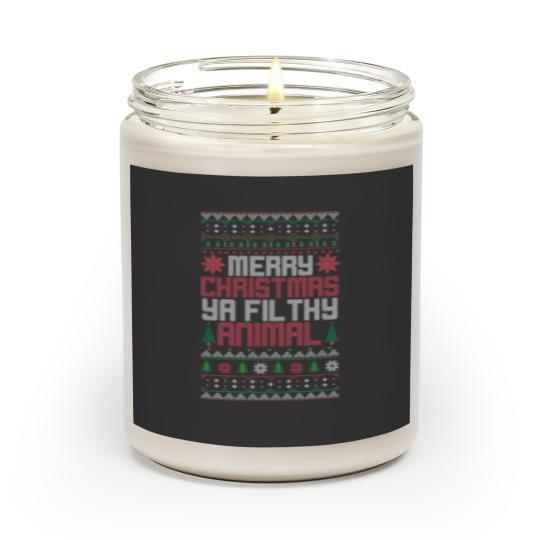 Discover Urban Attitude Christmas Merry Xmas Ya Filthy Animal Meme Scented Candles