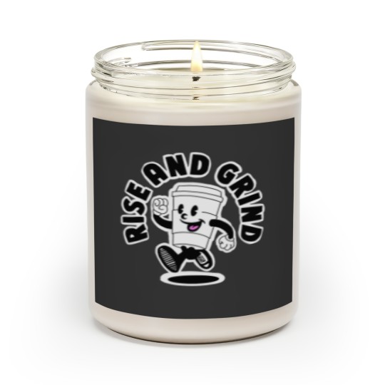 Discover Rise and grind, coffee, tea, motivation Scented Candles