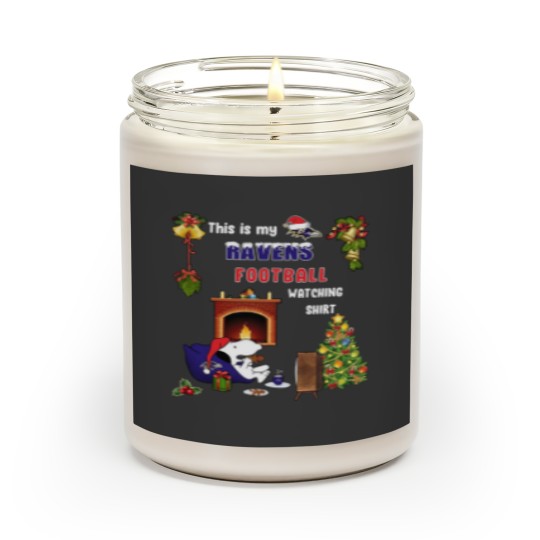Discover Ravens Charlie Brown and Snoopy Football Christmas Scented Candles