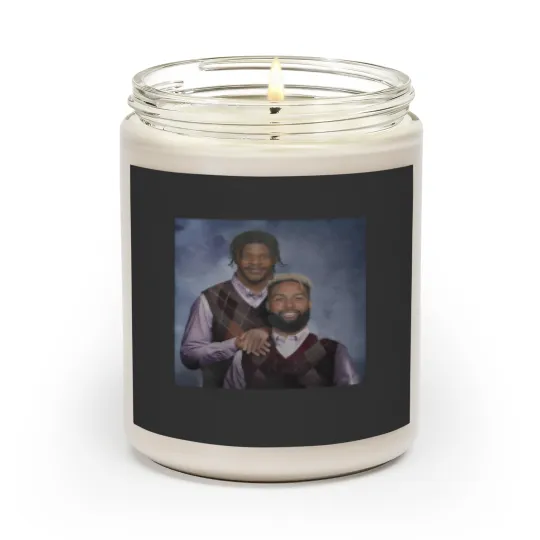 Discover Lamar Jackson OBJ Odell Beckham Jr Baltimore Football Scented Candles
